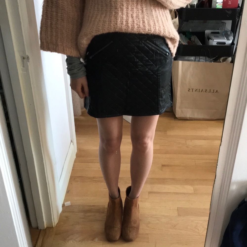 Sparkle and Fade vegan leather skirt